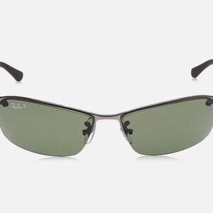 BRAND NEW Ray-Ban RB3183 Gunmetal Sunglasses with Green Polarized Gradient Lens